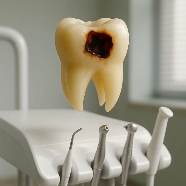 gigi berlubang di dental unit