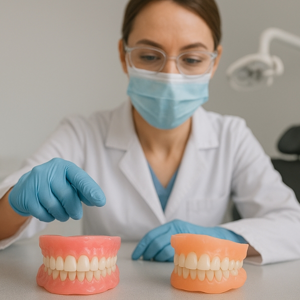 perbedaan gigi palsu akrilik dan valplast