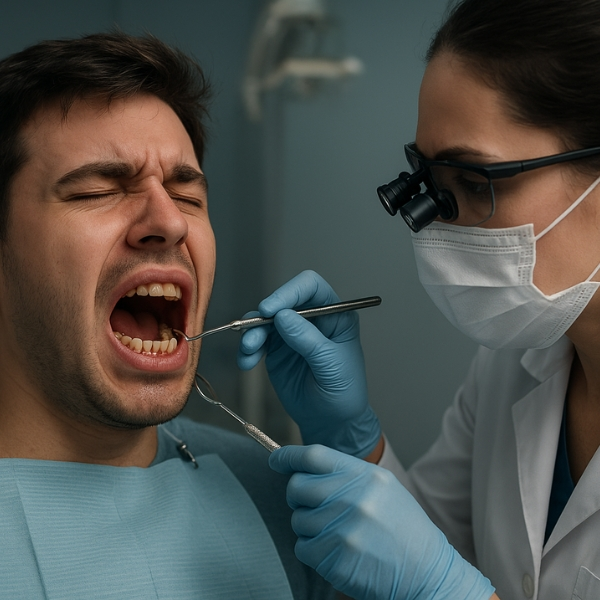 foto dokter menjelaskan mencegah karies gigi